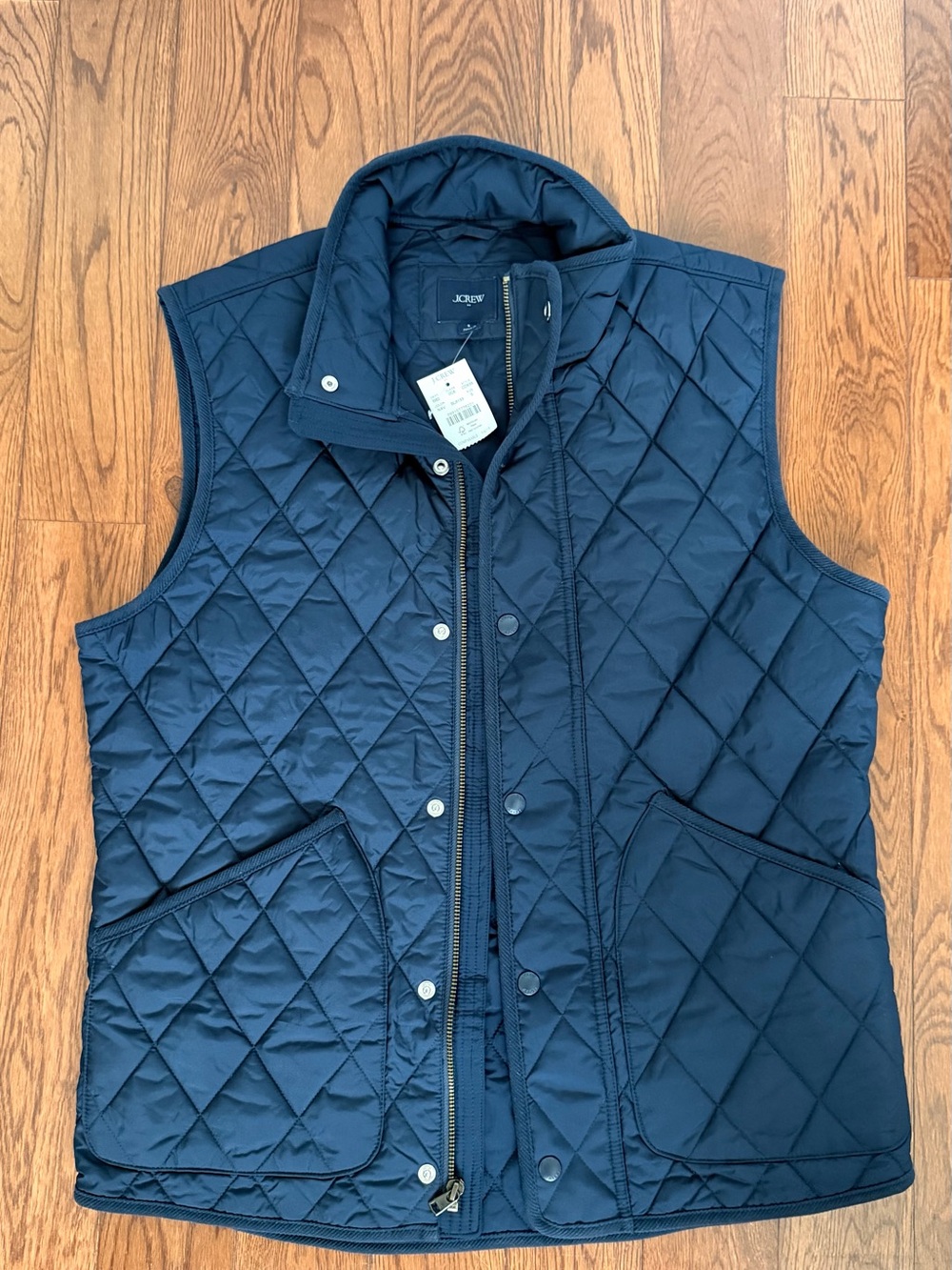 NWT J.Crew Quilted Navy Sleeveless Vest